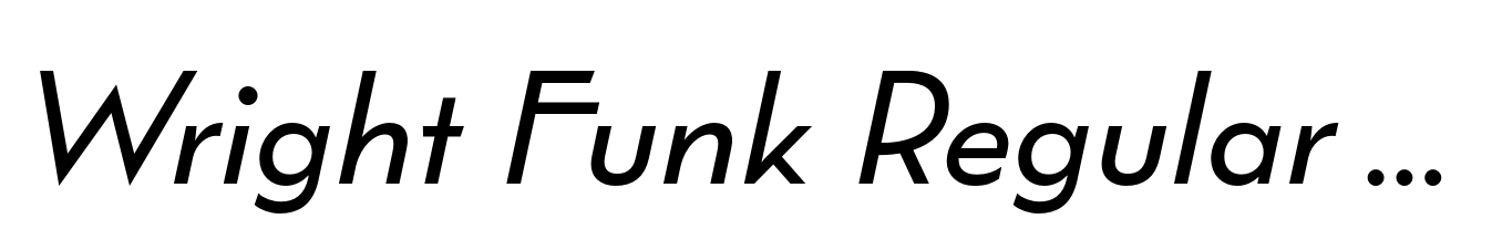 Wright Funk Regular Italic
